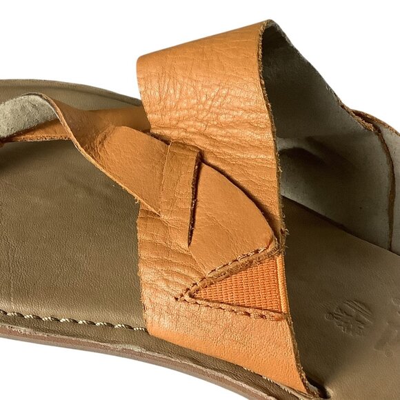 Timberland Earthkeepers Sheafe Flip Flop Sandals Womens Size 8 Orange Leather - Picture 13 of 13